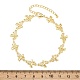 Латунные браслеты-цепочки с микропаве из прозрачных кубических цирконий для женщин BJEW-A090-10A-G-5
