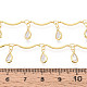 Цепи из латуни и стекла с фестончатыми прутьями CHC-T018-07G-3