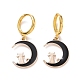 Orecchini pendenti in ottone e set di orecchini a cerchio huggie EJEW-PH01365-2