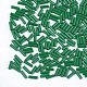 ベーキングペイントガラスラッパビーズ  丸い穴  濃い緑  6~6.5x2mm  穴：0.8mm  約30000個/袋 SEED-S023-10B-10-2