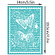 OLYCRAFT 2Pcs 5.5x7.7 Inch Butterfly Stamp Self-Adhesive Silk Screen Printing Stencil Butterfly Flower Postcard Silk Screen Stencil Vintage Stamp Mesh Stencils Transfer for DIY T-Shirt Fabric Painting DIY-WH0337-078-2