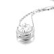 TINYSAND Sterling Silver CZ Rhinestone Pendant Necklaces TS-N025-S-18-2
