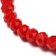 Faceted Glass Rondelle Beads Stretch Bracelet for Kid BJEW-JB06807-23-3