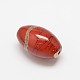 Natural Red Jasper Oval Beads G-P076-32A-3