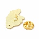 単語エナメルピンを持つ猫  バックパックの服のための黄金の合金のブローチ  本  19x31x1.5mm JEWB-B005-03G-02-3