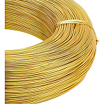 Round Aluminum Wire, for Jewelry Making, Gold, 20 Gauge, 0.8mm, about 984.25 Feet(300m)/500g