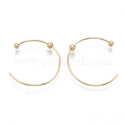 Brass Stud Earrings KK-S355-045-NF