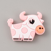 Коровьи силиконовые бусины SIL-WH0010-17C