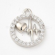 Латунные микро проложить кубического циркония подвески KK-Q772-02P