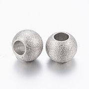Текстурированные бусины из нержавеющей стали марки 304 STAS-K181-06-01P