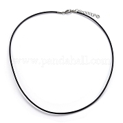 Круглые ожерелья кожаный шнур делает MAK-I005-1.5mm-C
