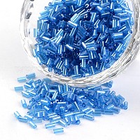 Transparente farben perlglanz plattiert rundloch glasperlen SEED-I001-103B