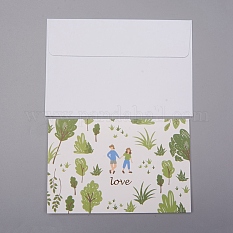 Umschlag und Blumenmuster danke Kartensätze DIY-WH0161-23F