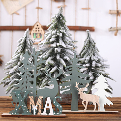 2 pz 2 decorazioni espositive in legno di stile&nbsp;WOOD-CN0001-018