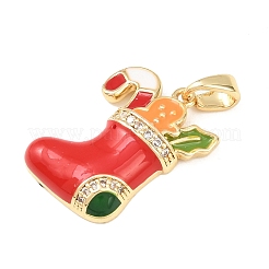 Рождественские латунные подвески с микропаве из фианита KK-K413-01C-G