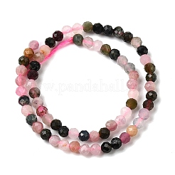 Нити из натуральных разноцветных турмалиновых бусин&nbsp;G-H336-A10-02