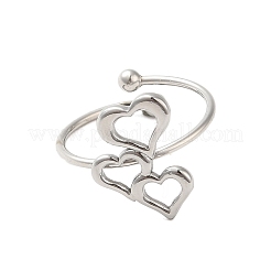 Открытое кольцо-манжета из нержавеющей стали марки 304&nbsp;RJEW-M167-03P