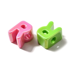 Placage uv perles européennes acryliques opaques&nbsp;SACR-Z007-01R