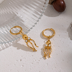 Серьги-кольца из нержавеющей стали в форме осьминога&nbsp;GM3058