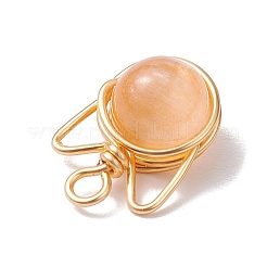 Подвески из натурального селенита с круглыми бусинами&nbsp;PALLOY-TA00152