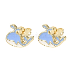 Серьги-гвоздики из латуни&nbsp;LS-EJEW-B152-01G-03