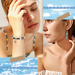 70 шт. нити синтетических бирюзовых бусин 7 цветов G-SC0002-87