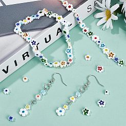 3 нитка 3 нити стеклянных бусин миллефиори ручной работы LAMP-OC0001-50A