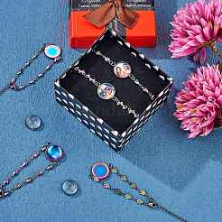 Набор для изготовления браслета с пустым куполом цвета радуги своими руками DIY-SZ0009-08