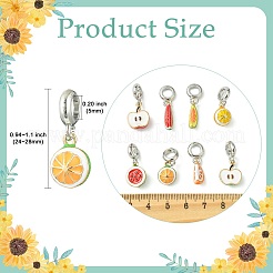 8 шт. 8 стиля сплав эмаль европейские подвески-шармы&nbsp;ENAM-CJ0007-04