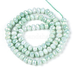 Антикоррозийные гальванические стеклянные бусины рондель&nbsp;EGLA-T021-6mm-17-06