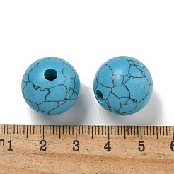 Синтетические бирюзовые бусины G-G147-01Q