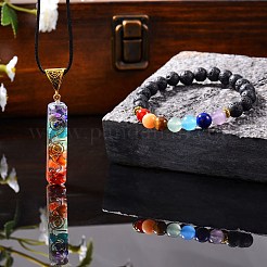 Набор украшений с чакрой для девочек и женщин AJEW-SZ0002-12A