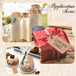 200 шт. прямоугольные подарочные бирки из крафт-бумаги CDIS-SP0001-13