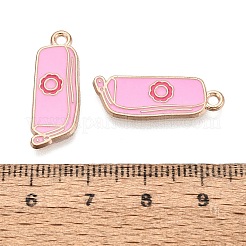 合金エナメルチャーム  ペンケースチャーム  ライトゴールド  パールピンク  24x8.5x1mm  穴：1.6mm&nbsp;ENAM-Q004-01KCG-10