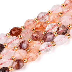 Натуральный гематоидный кварц / нитки из железистого кварца G-N342-53-8x6-13