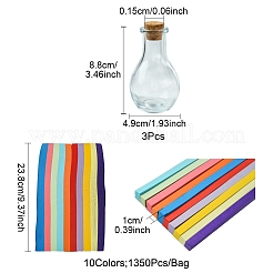 3 шт. стеклянная бутылка для контейнеров для бусин AJEW-FS0008-16A