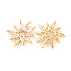 Латунные микропаве прозрачные подвески с фианитом&nbsp;KK-U017-10A-G