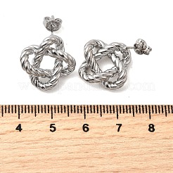 Серьги-гвоздики с латунными узлами&nbsp;EJEW-H171-06P