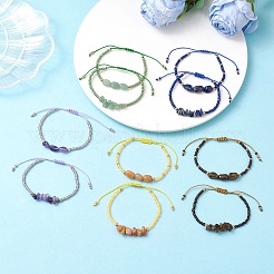 2 Stück natürliche gemischte Edelsteine und Glasperlen&nbsp;BJEW-MZ00247