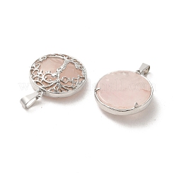 Природного розового кварца подвески FIND-PW0025-04N