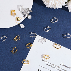 36шт 2 цвета латунные клипсы для серег KK-BBC0016-11