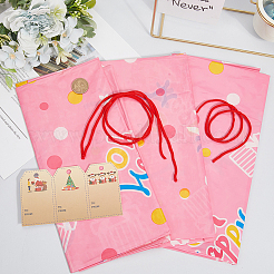 Рождественские 3шт прямоугольные пластиковые подарочные пакеты для хранения ABAG-WH20010-08C