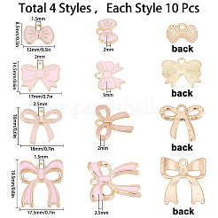 40 шт. 4 стильные подвески из светлого золотого сплава с эмалью&nbsp;ENAM-SC0002-72