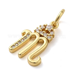 Латунные микро проложить кубического циркония подвески KK-M273-01G-M