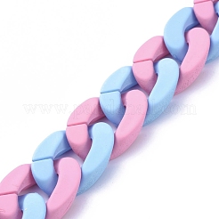 Непрозрачные акриловые цепи для бордюров ручной работы AJEW-JB00618-02