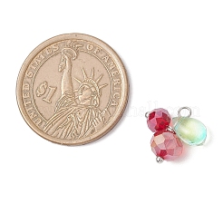 7шт 7 цвета подвески из гальванического стекла&nbsp;PALLOY-TA00299