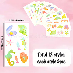 36 шт. 2 стильных водонепроницаемых самоклеящихся наклеек из ПВХ&nbsp;STIC-SP0001-09A