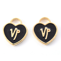 Подвески из эмалевого сплава с покрытием из легкого золота&nbsp;ENAM-R136-30-15