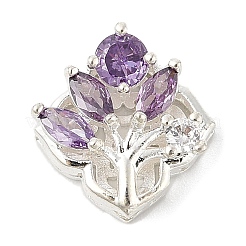 Латунные микро проложить кубического циркония бусы KK-K297-30S