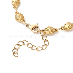 Изготовление браслета из звеньев в форме ракушки из нержавеющей стали 304.&nbsp;AJEW-JB01575